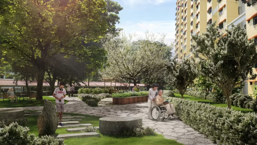 New therapeutic garden in Commonwealth Heights precinct for residents to rest and relax